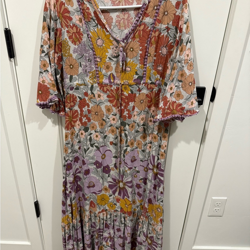 Floral Multicolor Maxi Dress